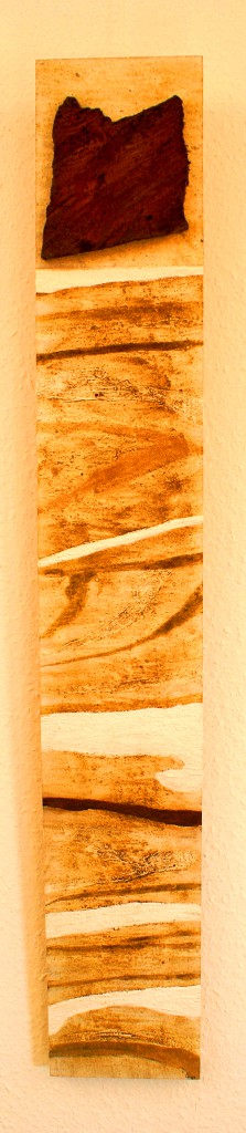 ROST 19, 16x103,5cm, Mischtechnik & Holz auf Holzplatte, 2011