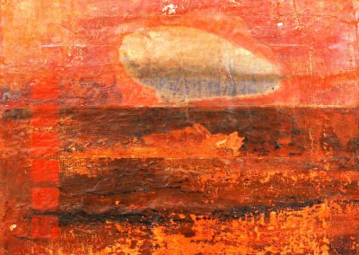 Titel: Zeppelin 25, 35x34cm, Mischtechnik/Gips auf Holz, 2012