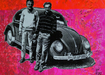 Titel: sunday 4, 21x30cm, Collage/Mischtechnik auf Papier, 2024
