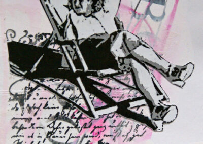 Titel: nice day 2, 14x21cm, Collage/Mischtechnik auf Papier, 2024