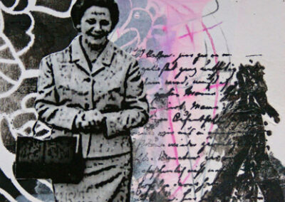 Titel: nice day 4, 14x21cm, Collage/Mischtechnik auf Papier, 2024