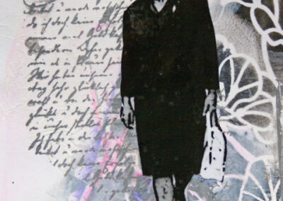Titel: nice day 5, 14x21cm, Collage/Mischtechnik auf Papier, 2024