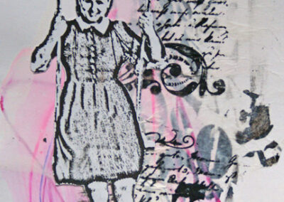 Titel: nice day 6, 14x21cm, Collage/Mischtechnik auf Papier, 2024